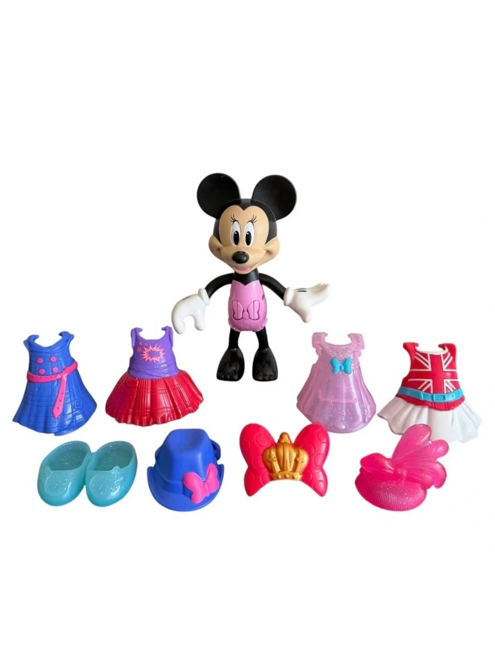 Fisher Price Disney Minnie Mouse Snap N Pose Style London High Fashion 9pc